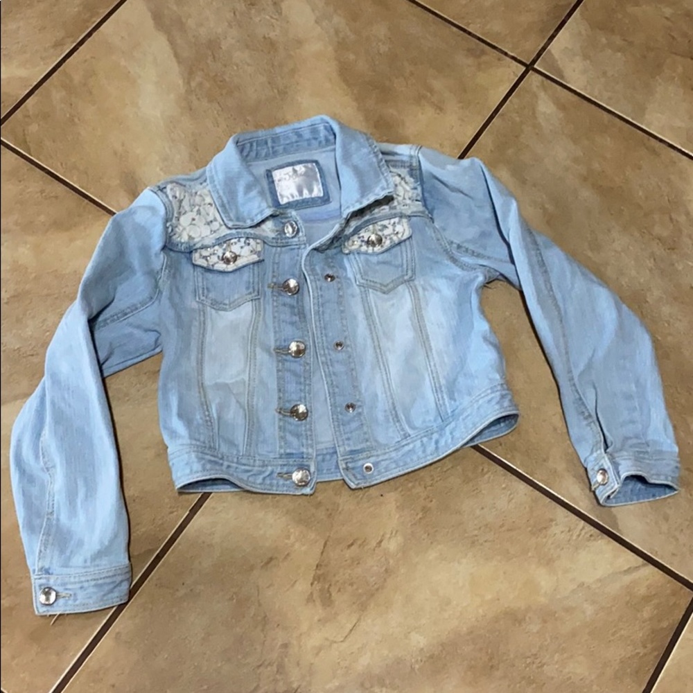 Justice Denim Jacket - size 8 Girls